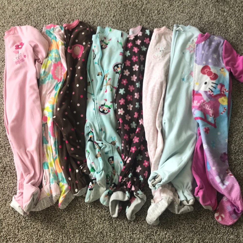 2t footie pajama lot